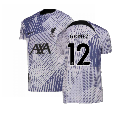 2022-2023 Liverpool Pre-Match Training Shirt (Pure Violet) - Kids (GOMEZ 12)