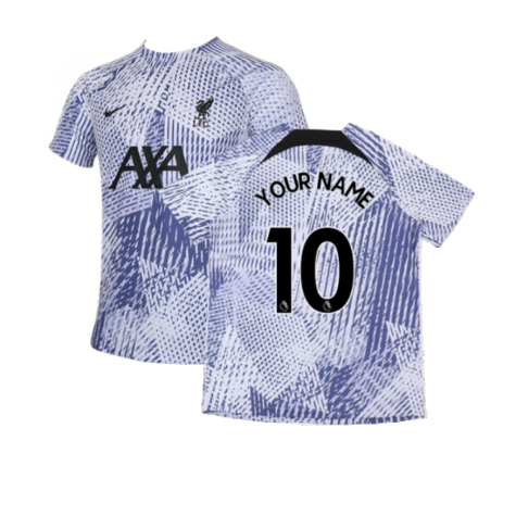 2022-2023 Liverpool Pre-Match Training Shirt (Pure Violet) (Your Name)