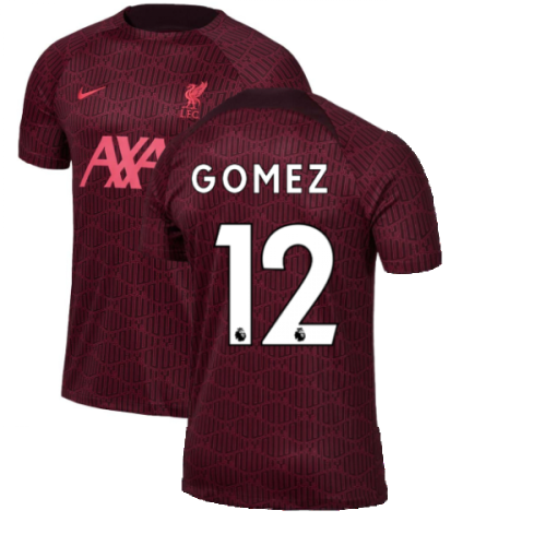 2022-2023 Liverpool Pre-Match Training Shirt (Red) (GOMEZ 12)