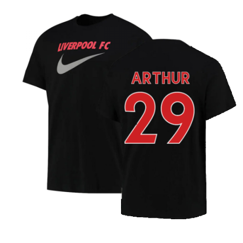 2022-2023 Liverpool Swoosh Tee (Black) (ARTHUR 29)