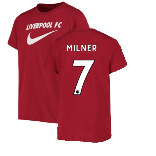 2022-2023 Liverpool Swoosh Tee (Red) (MILNER 7)