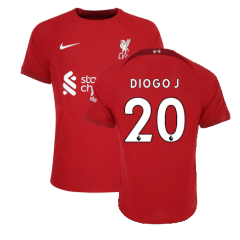 2022-2023 Liverpool Vapor Home Shirt (DIOGO J 20)
