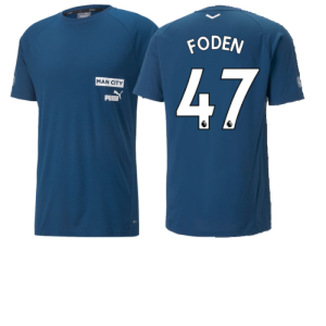 2022-2023 Man City Casuals Tee (Blue) (FODEN 47)