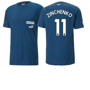 2022-2023 Man City Casuals Tee (Blue) (ZINCHENKO 11)