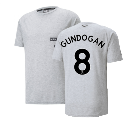 2022-2023 Man City Casuals Tee (Light Grey) (GUNDOGAN 8)