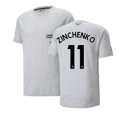 2022-2023 Man City Casuals Tee (Light Grey) (ZINCHENKO 11)