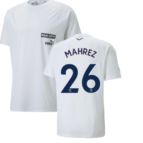 2022-2023 Man City Casuals Tee (White) (MAHREZ 26)