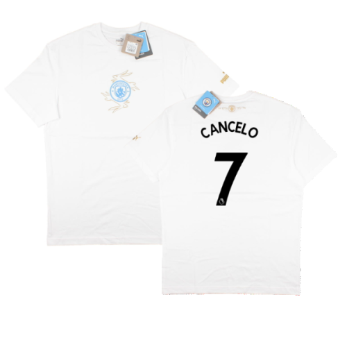 2022-2023 Man City Chinese New Year Tee (White) (Cancelo 7)