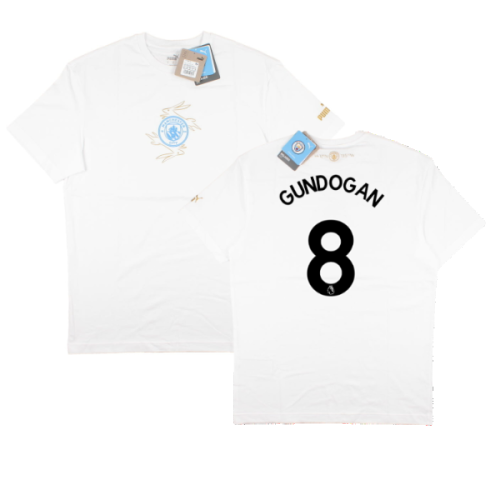 2022-2023 Man City Chinese New Year Tee (White) (Gundogan 8)