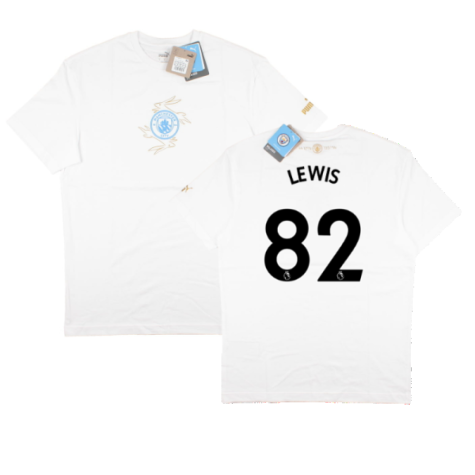 2022-2023 Man City Chinese New Year Tee (White) (Lewis 82)