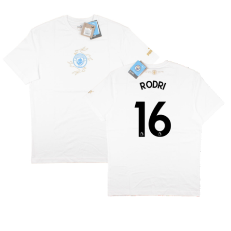 2022-2023 Man City Chinese New Year Tee (White) (Rodri 16)