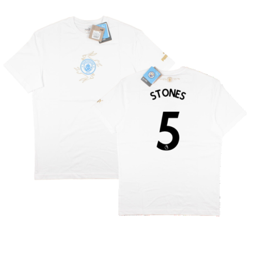 2022-2023 Man City Chinese New Year Tee (White) (Stones 5)