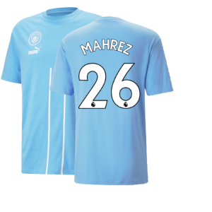 2022-2023 Man City FtblCulture Tee (Blue) (MAHREZ 26)