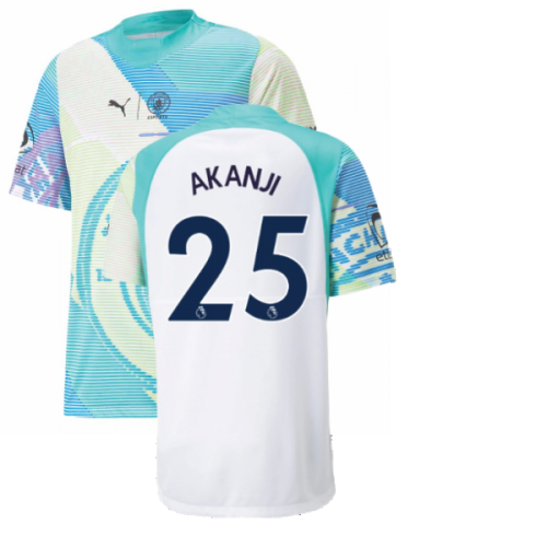 2022-2023 Man City Gameday Jersey (White) (AKANJI 25)