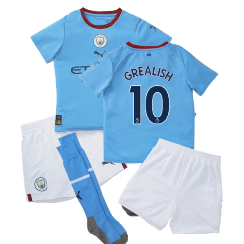 2022-2023 Man City Home Mini Kit (GREALISH 10)