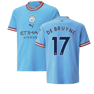 2022-2023 Man City Home Shirt (Kids) (DE BRUYNE 17)