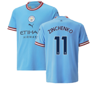 2022-2023 Man City Home Shirt (Kids) (ZINCHENKO 11)