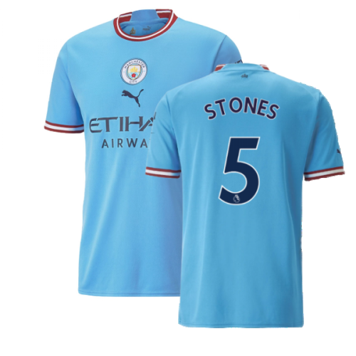 2022-2023 Man City Home Shirt (STONES 5)