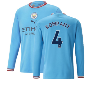 2022-2023 Man City Long Sleeve Home Shirt (KOMPANY 4)