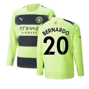 2022-2023 Man City Long Sleeve Third Shirt (BERNARDO 20)