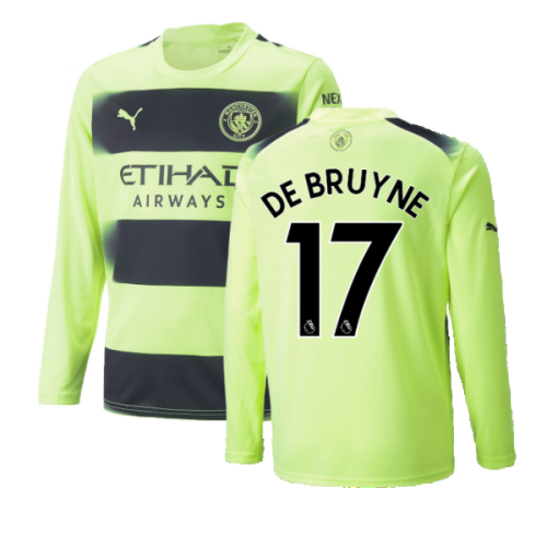 2022-2023 Man City Long Sleeve Third Shirt (DE BRUYNE 17)