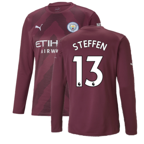 2022-2023 Man City LS Goalkeeper Shirt (Grape Wine) (Steffen 13)