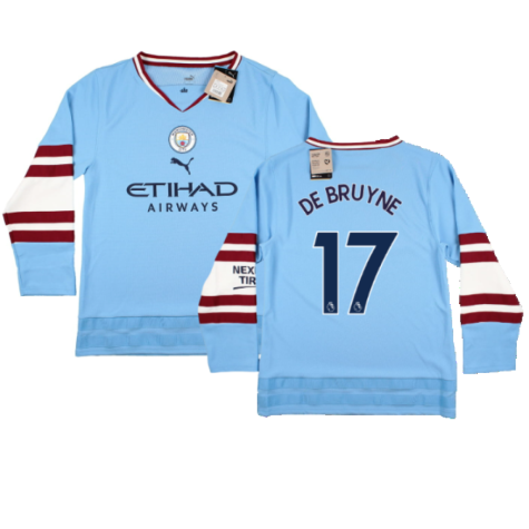 2022-2023 Man City Oversize Winter Jersey (De Bruyne 17)