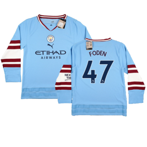 2022-2023 Man City Oversize Winter Jersey (Foden 47)