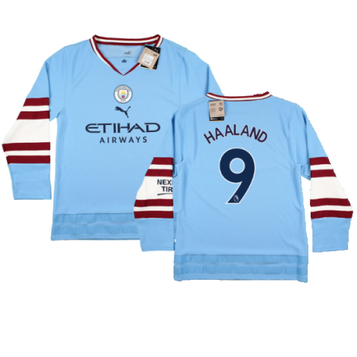 2022-2023 Man City Oversize Winter Jersey (Haaland 9)