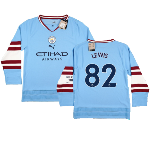 2022-2023 Man City Oversize Winter Jersey (Lewis 82)