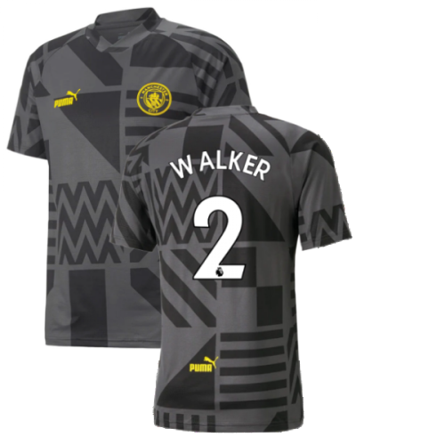 2022-2023 Man City Pre-Match Jersey (Black) (WALKER 2)