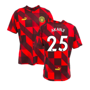 2022-2023 Man City Pre-Match Jersey (Tango Red) (AKANJI 25)