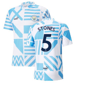 2022-2023 Man City Pre-Match Jersey (White) (STONES 5)