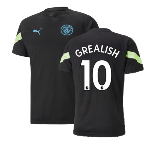 2022-2023 Man City PRO Training Jersey (Black) (GREALISH 10)