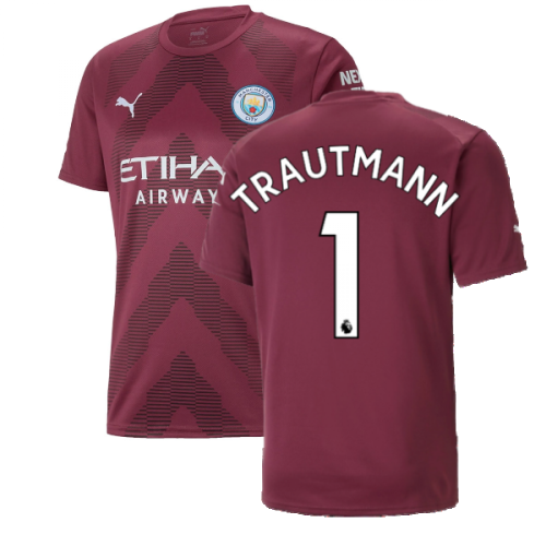 2022-2023 Man City SS Goalkeeper Shirt (Grape Wine) (TRAUTMANN 1)