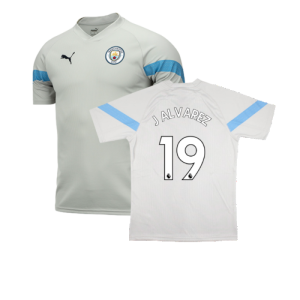 2022-2023 Man City Training Jersey (Grey Violet) (J Alvarez 19)