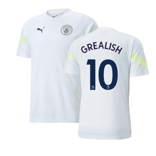 2022-2023 Man City Training Jersey (White) (GREALISH 10)