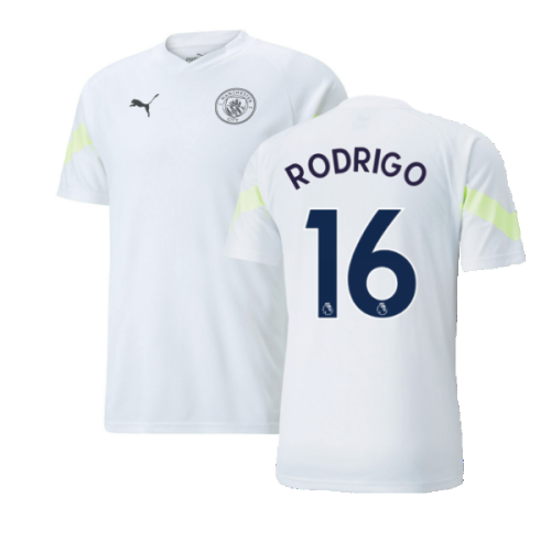 2022-2023 Man City Training Jersey (White) (RODRIGO 16)