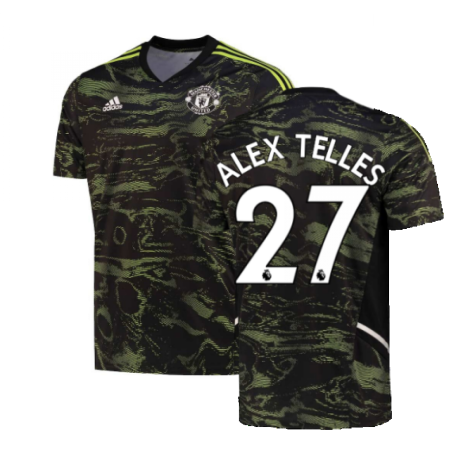 2022-2023 Man Utd EU Training Jersey (Solar Slime) (ALEX TELLES 27)