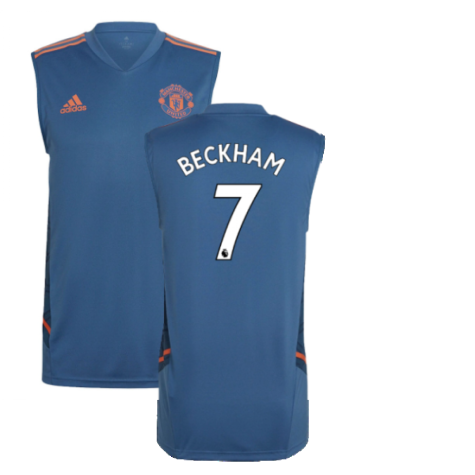 2022-2023 Man Utd Sleeveless Jersey (Blue) (BECKHAM 7)