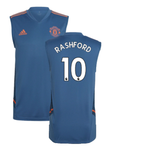 2022-2023 Man Utd Sleeveless Jersey (Blue) (RASHFORD 10)