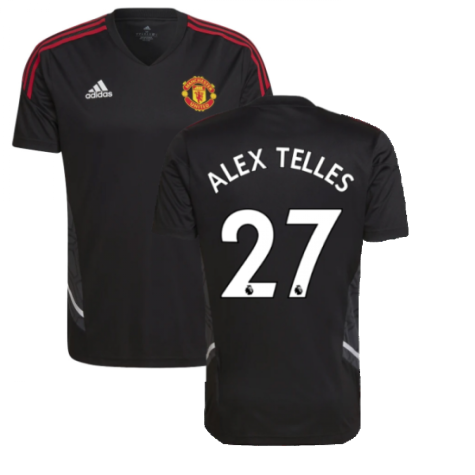 2022-2023 Man Utd Training Shirt (Black) (ALEX TELLES 27)