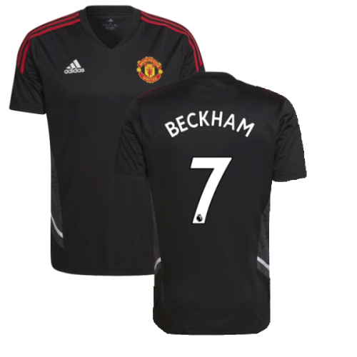 2022-2023 Man Utd Training Shirt (Black) (BECKHAM 7)