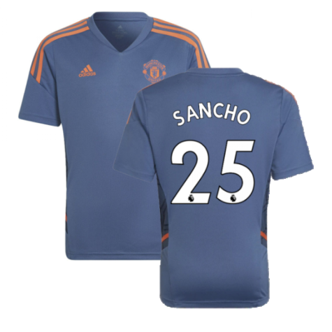 2022-2023 Man Utd Training Shirt (Blue) - Kids (SANCHO 25)