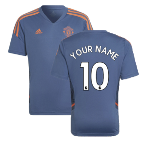 2022-2023 Man Utd Training Shirt (Blue) - Kids