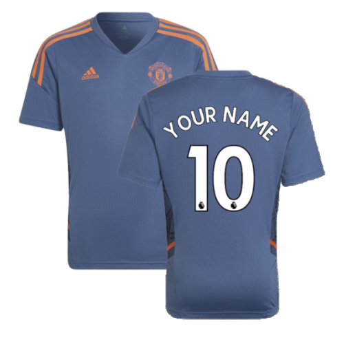 2022-2023 Man Utd Training Shirt (Blue) - Kids (Your Name)