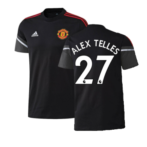 2022-2023 Man Utd Training Tee (Black) (ALEX TELLES 27)