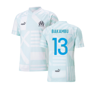 2022-2023 Marseille Pre-Match Jersey (Blue) (BAKAMBU 13)