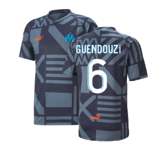 2022-2023 Marseille Pre-Match Jersey (French Night) (GUENDOUZI 6)