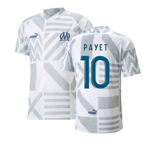 2022-2023 Marseille Pre-Match Jersey (White) (PAYET 10)